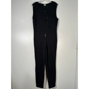Vintage MEC Mountain Equipment Co-op Black Polartec Fleece Jumpsuit Ski Bib M/M